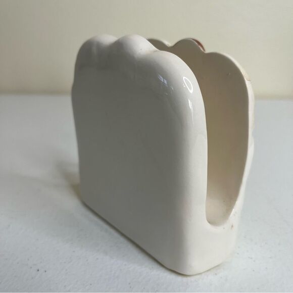 Vintage 1970s Mushroom Frogs Napkin Holder Mid Century Ceramic 4.5 Inch tall - Picture 7 of 16